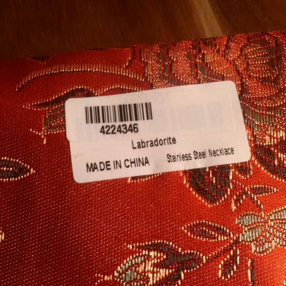 Malagasy Labradorite Stainless Steel Pendant Necklace - Picture 15 of 15